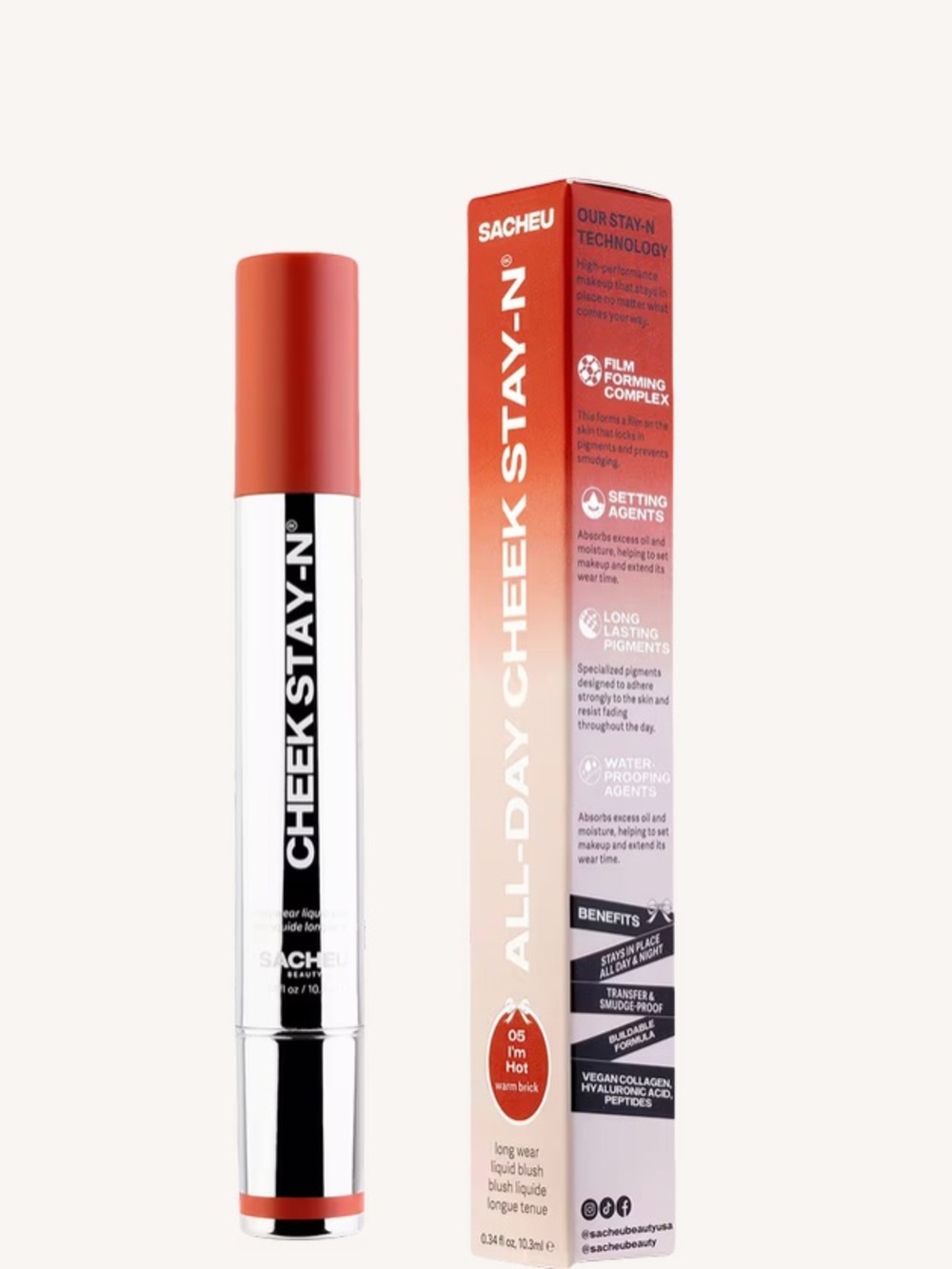 Cheek Stay-N All-Day Liquid Blush - I’m Hot